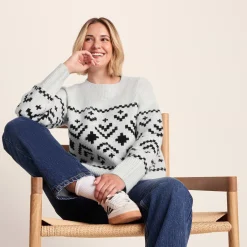 Tamara Womens Chunky Knitted Jumper - Ice Grey Marl
