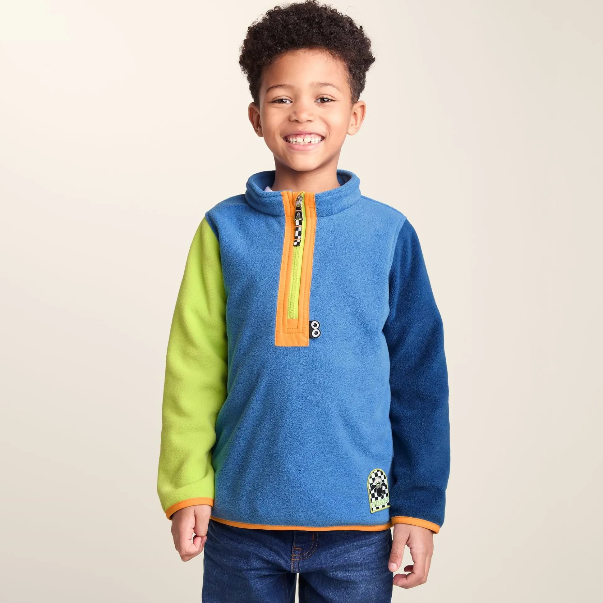 Texel Kids Shaun the Sheep Fleece Zip Neck - Bluebell