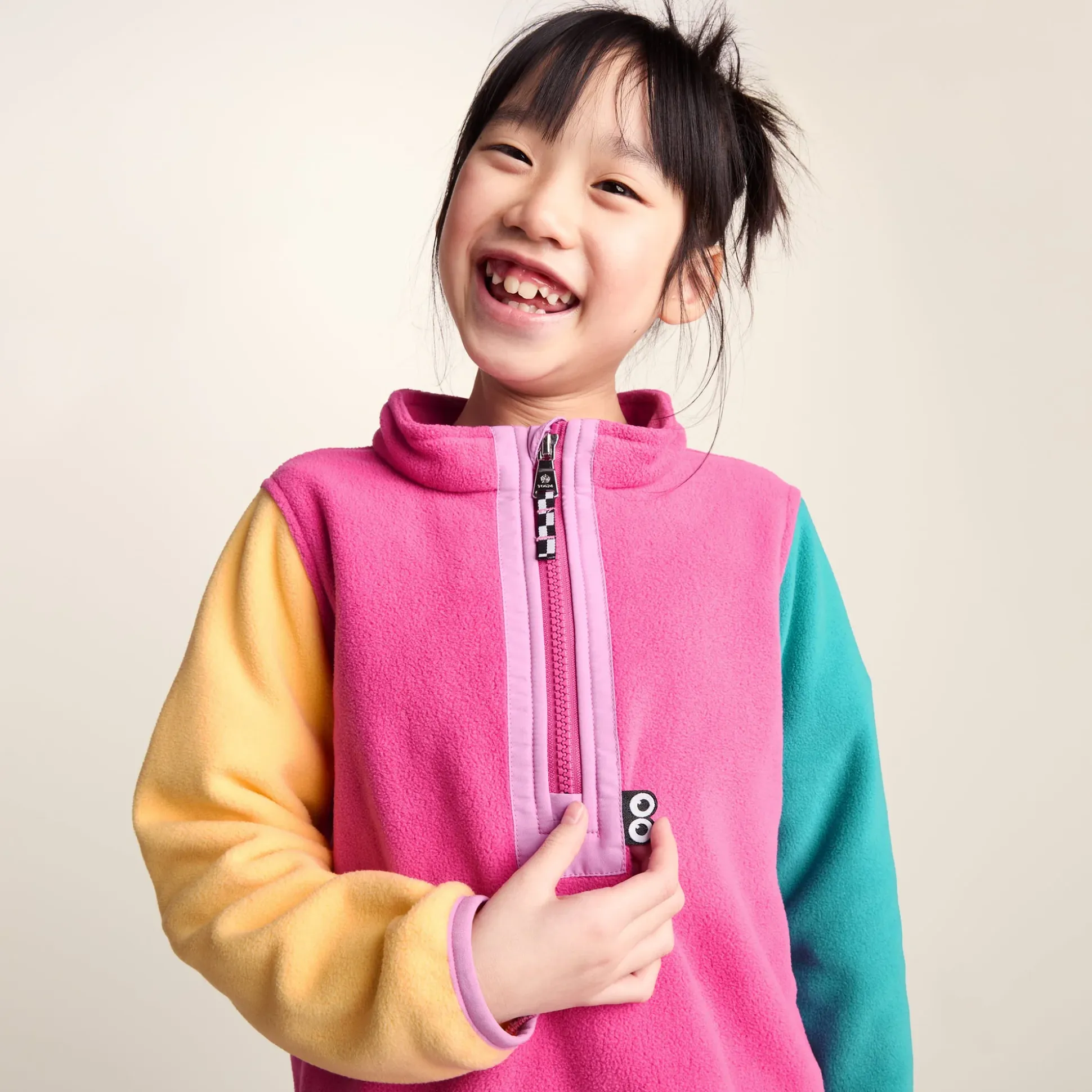 Texel Kids Shaun the Sheep Fleece Zip Neck - Strawberry Dream