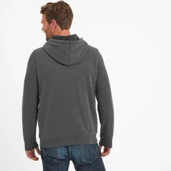 Timble Mens Sherpa Fleece Lined Hoody - Dark Grey Marl