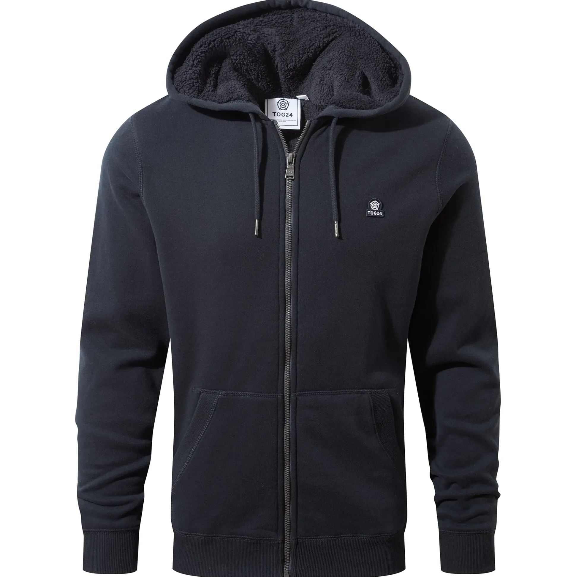 Timble Mens Sherpa Fleece Lined Hoody - Dark Indigo