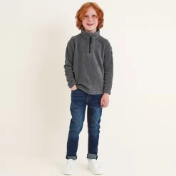 Toffolo Kids Zipneck Fleece - Grey Marl