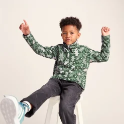 Toffolo Kids Zipneck Fleece - Oak Leaf Print