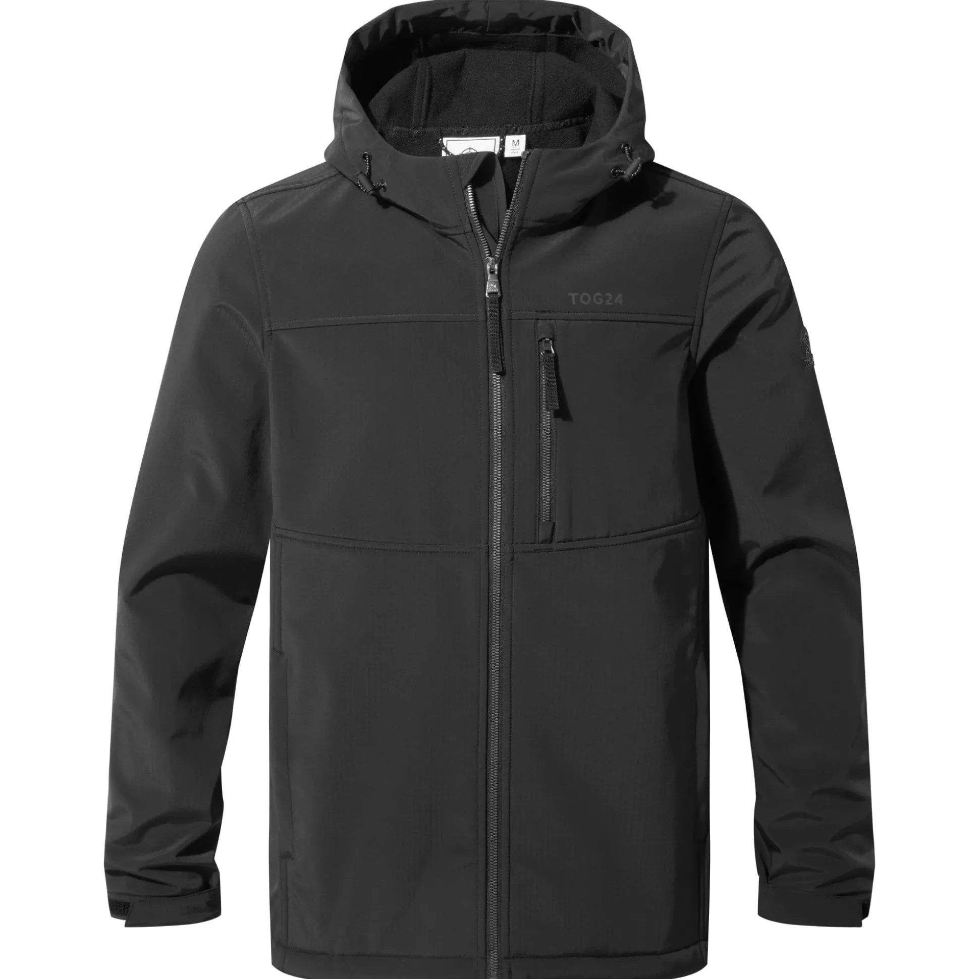 Truro Mens Hooded Softshell Jacket - Black
