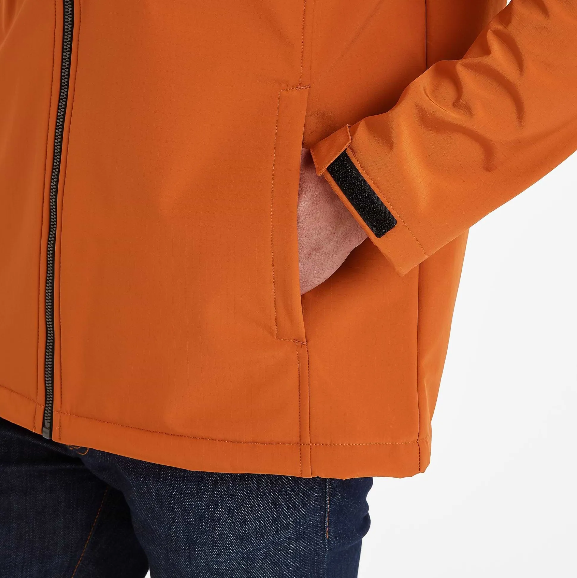 Truro Mens Hooded Softshell Jacket - Dark Orange