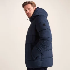 Tunnard Mens Short Shower Resistant Insulated Jacket - Dark Indigo