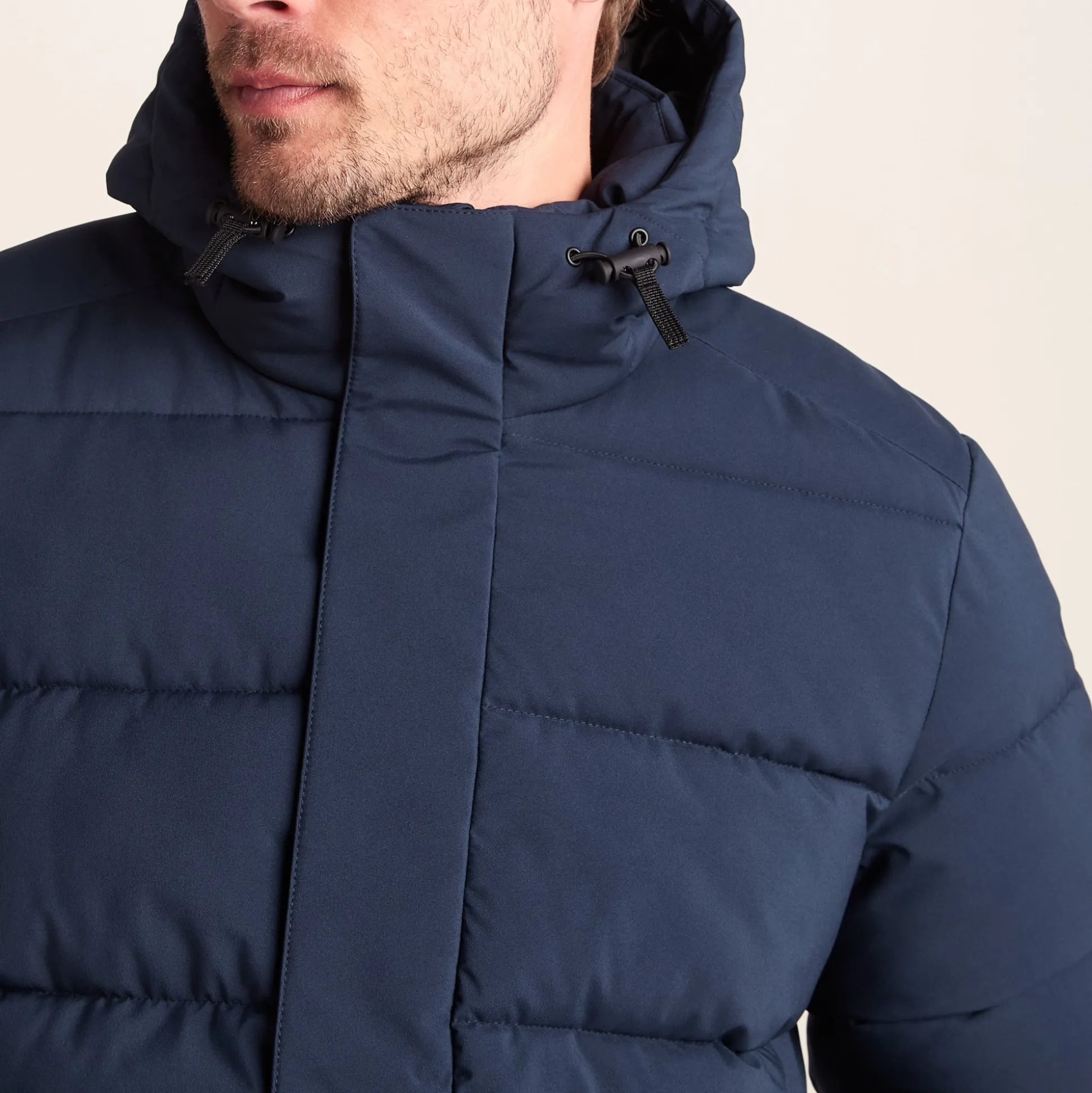 Tunnard Mens Short Shower Resistant Insulated Jacket - Dark Indigo