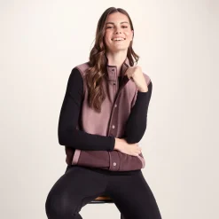 Tunston Womens Relaxed Fit Microfleece Gilet - Mauve/Dark Mauve
