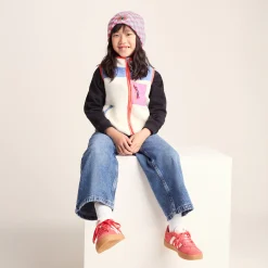 Uda Kids Shaun the Sheep Knit Hat - Pink White Checkerboard