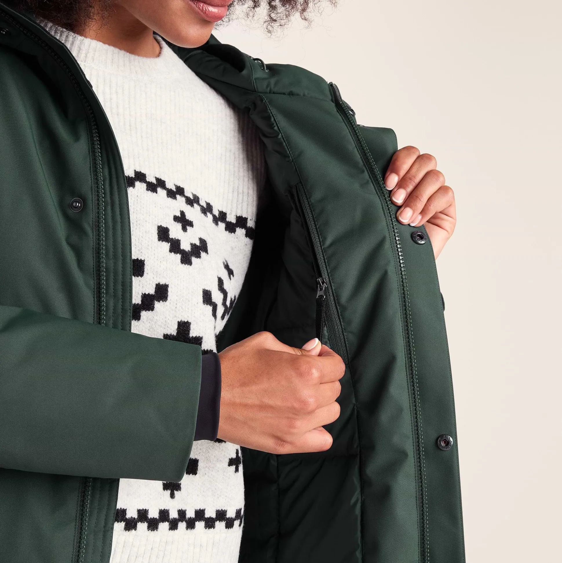 Uma Womens Waterproof Down Insulated Parka - Racing Green