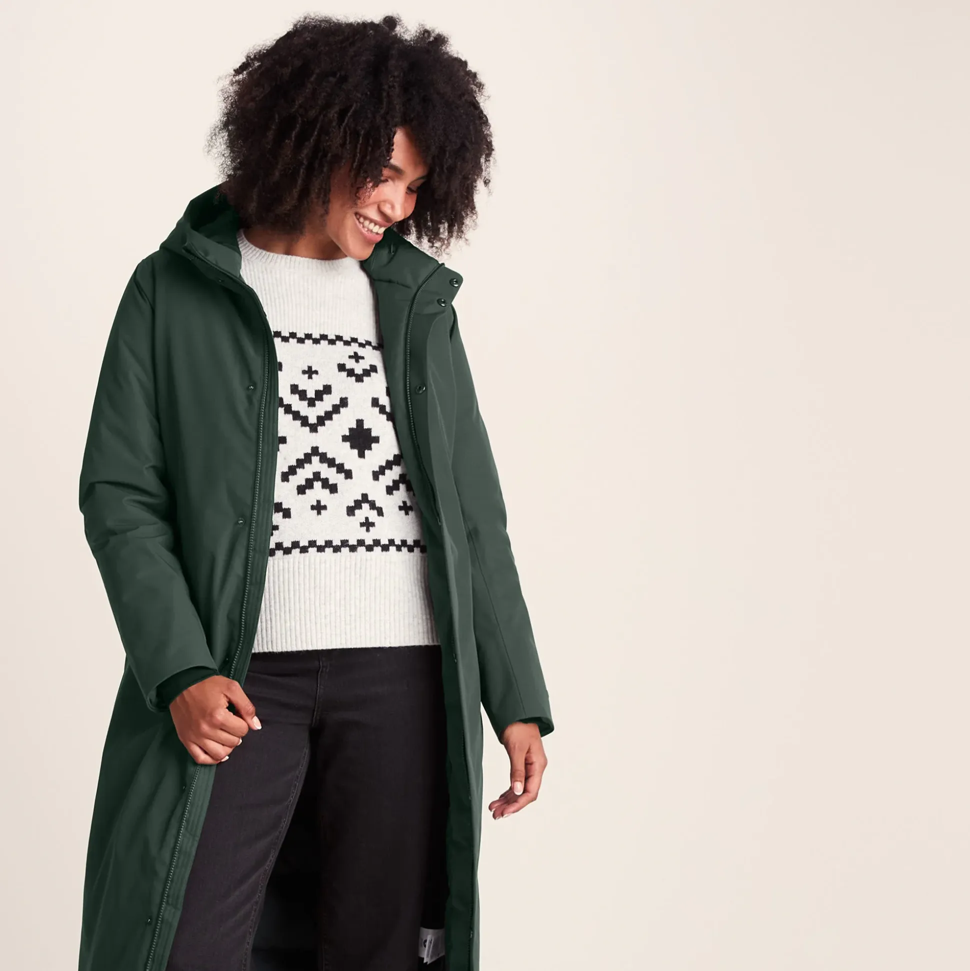 Uma Womens Waterproof Down Insulated Parka - Racing Green