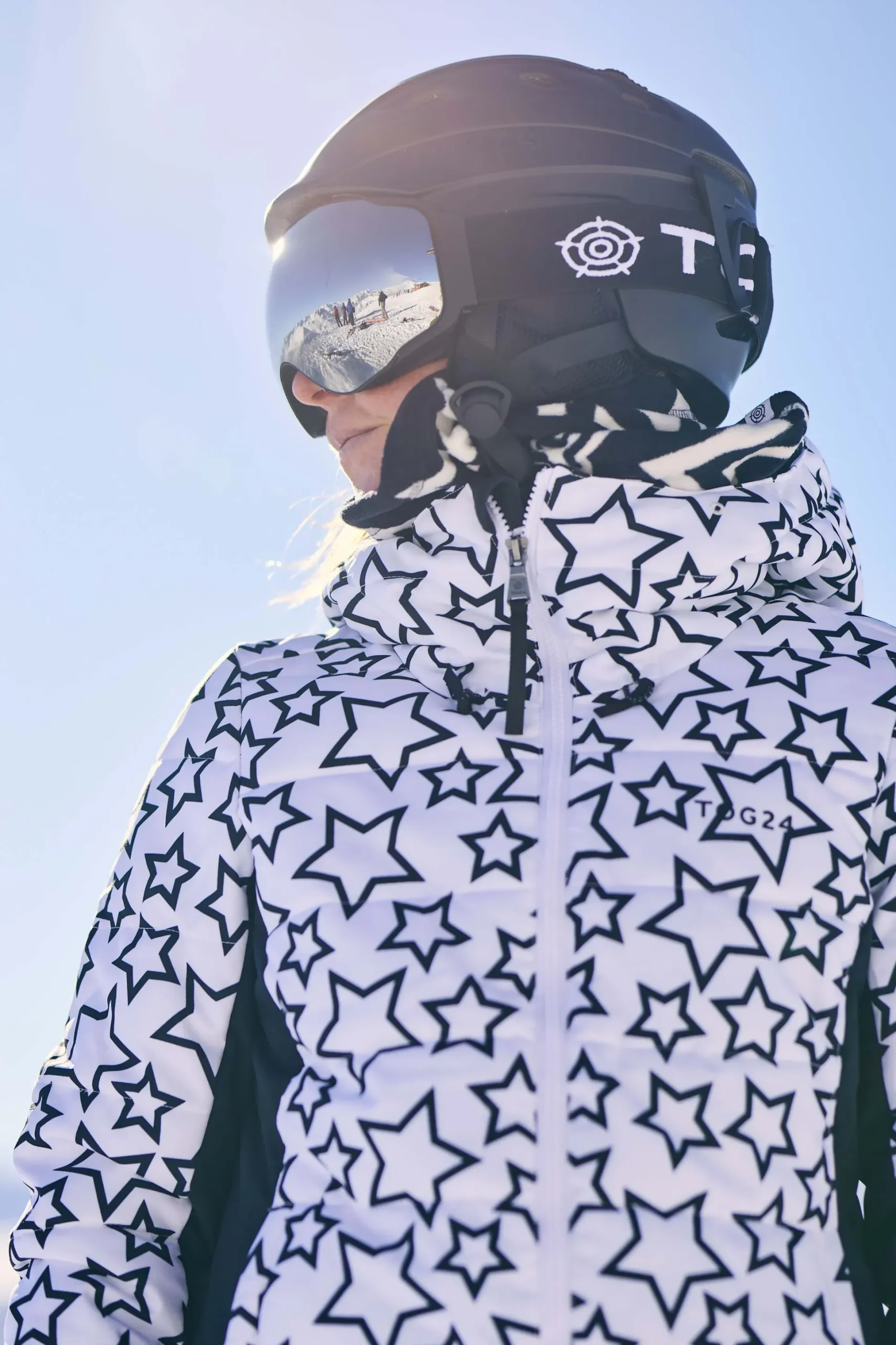 Vermont Womens Ski Jacket - Black/Optic White Outline Star
