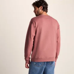 Warren Mens Relaxed Fit 100% Cotton Heavyweight Sweat - Redwood