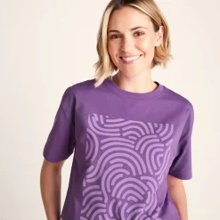 Wave Womens Premium Supersoft Relaxed Fit T-Shirt - Dark Orchid