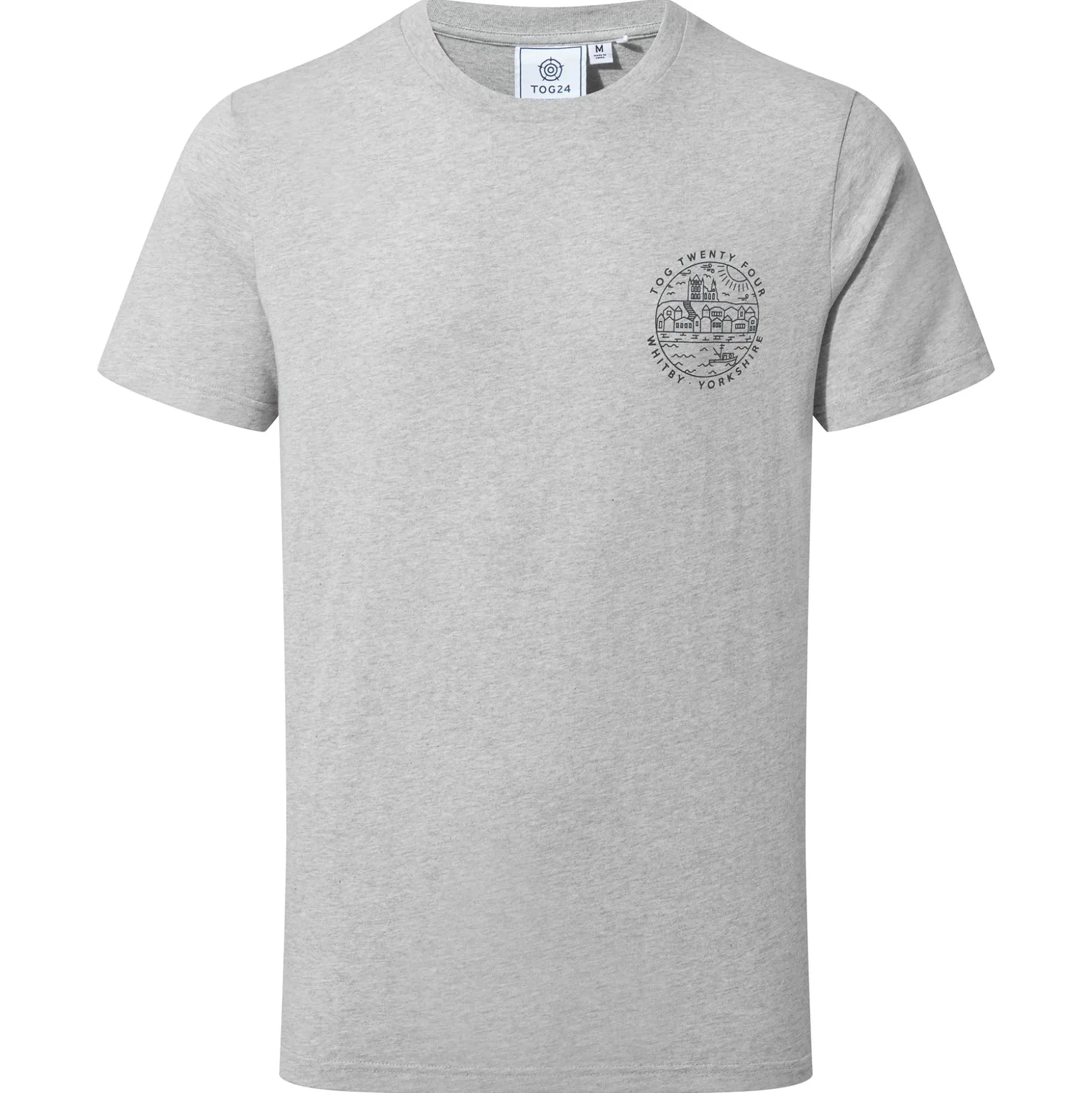 Whitby Mens 100% Cotton Supersoft T-Shirt - Light Grey Marl